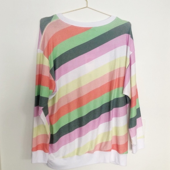 Wildfox • Sorbet Stripes Roadtrip Pullover Sweater - Picture 6 of 8